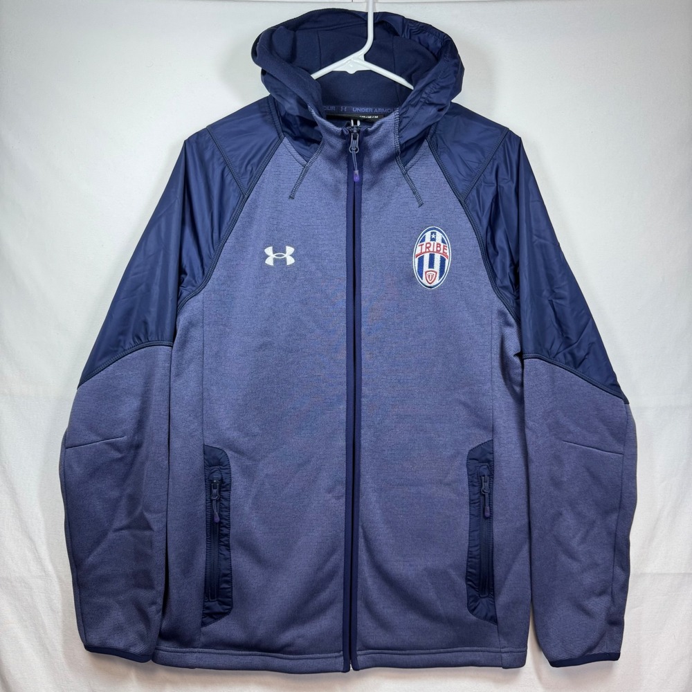 Under Armour Men's "The Tribe" Full Zip‎ Hoodie Jacket Loose Fit Blue Sz Medium